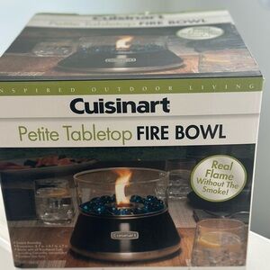 Cuisinart Tabletop Fire Bowl - Black and Silver